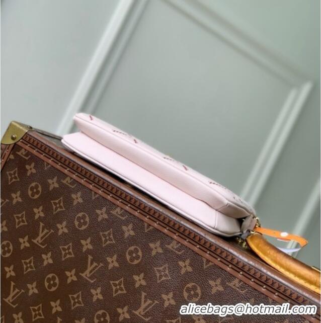Famous Brand Louis Vuitton Pochette Liv Bag in Light Bliss Couture Leather M29495 Pink 2026