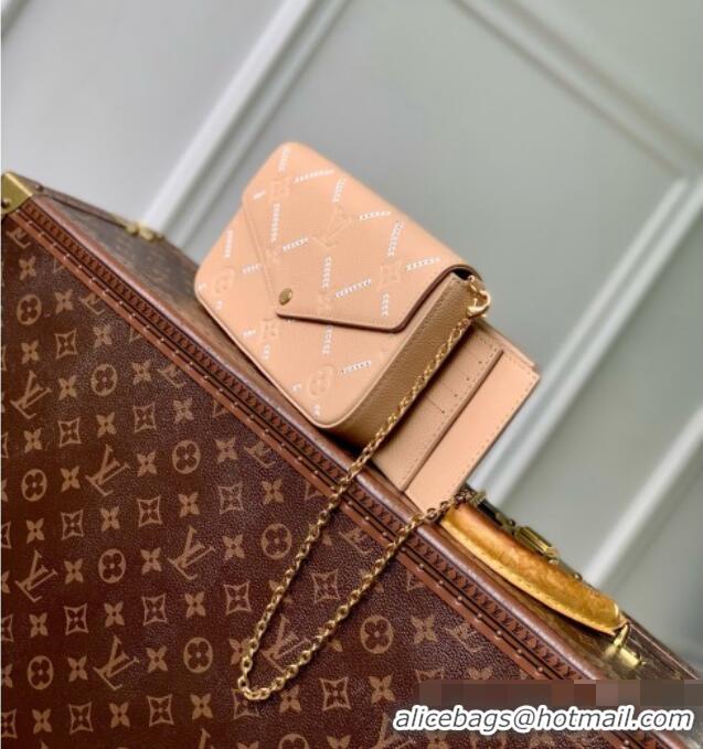 Super Quality Louis Vuitton Pochette Félicie Bag in Hazelnut Couture Leather M29482 2026