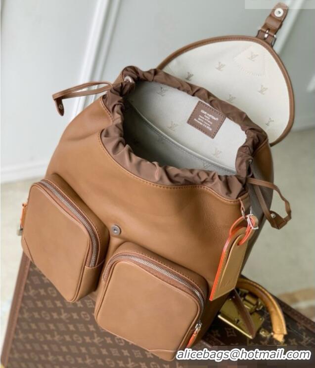 Promotional Louis Vuitton Montsouris Cargo Backpack in Caramel Calfskin M28380 2026