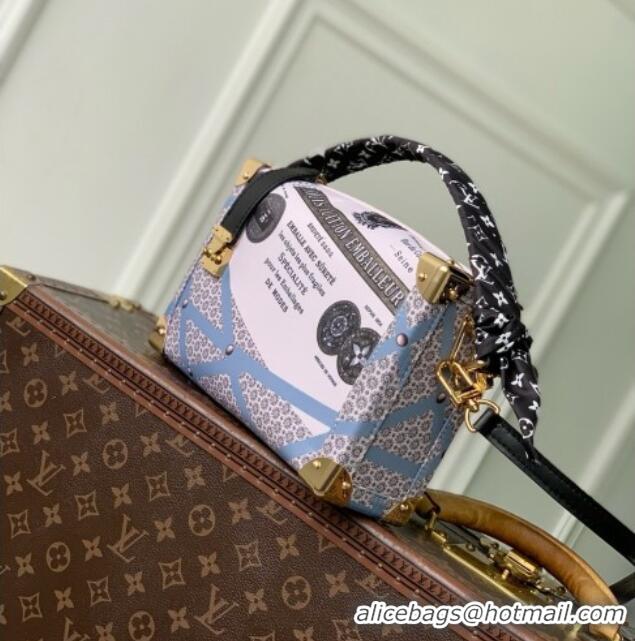 Most Popular Louis Vuitton Side Trunk MM Bag in Blue Canvas M28749 2026