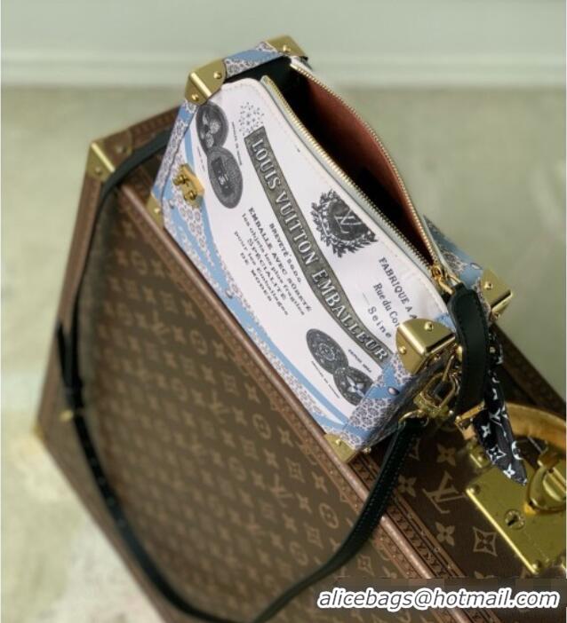 Most Popular Louis Vuitton Side Trunk MM Bag in Blue Canvas M28749 2026