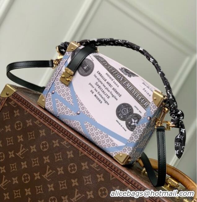 Most Popular Louis Vuitton Side Trunk MM Bag in Blue Canvas M28749 2026