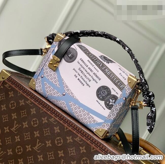 Most Popular Louis Vuitton Side Trunk MM Bag in Blue Canvas M28749 2026