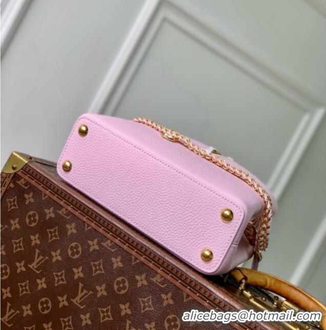 Grade Quality Louis Vuitton Capucines MM Bag in Pink Taurillon Leather M29439 2026