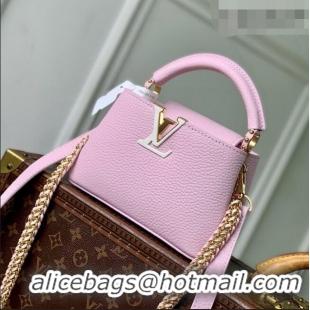 Famous Brand Louis Vuitton Capucines Mini Bag in Pink Taurillon Leather M29439 2026
