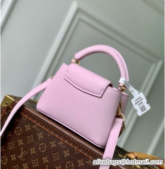Famous Brand Louis Vuitton Capucines Mini Bag in Pink Taurillon Leather M29439 2026