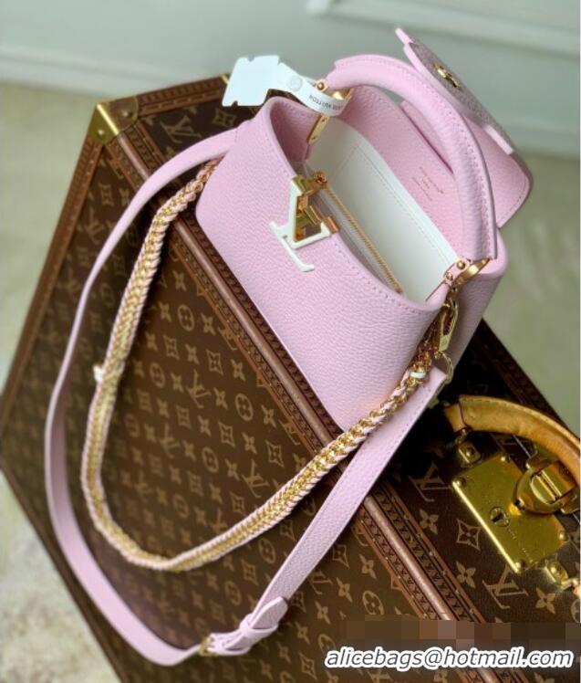 Famous Brand Louis Vuitton Capucines Mini Bag in Pink Taurillon Leather M29439 2026