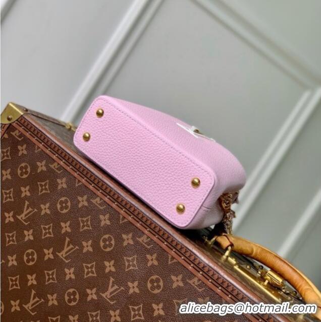Famous Brand Louis Vuitton Capucines Mini Bag in Pink Taurillon Leather M29439 2026