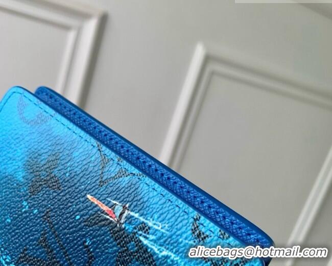 Promotional Louis Vuitton Pocket Organizer in Blue Monogram Sports & Leisure Monogram Canvas M28812 2026