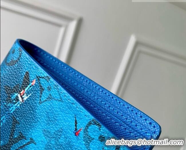Famous Brand Louis Vuitton Multiple Wallet in Blue Monogram Sports & Leisure Monogram Canvas M28812 2026