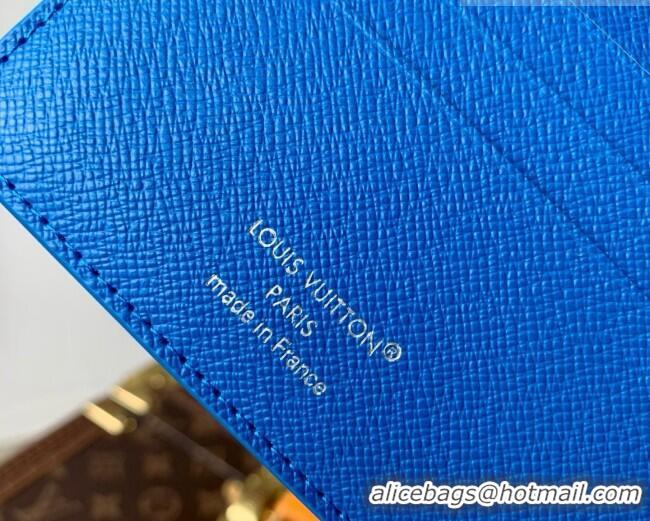 Famous Brand Louis Vuitton Multiple Wallet in Blue Monogram Sports & Leisure Monogram Canvas M28812 2026