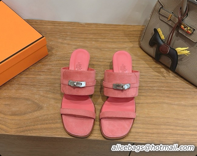 Buy Discount Hermes Ninon 50 Sandal in Suede H080720 Pink 2026