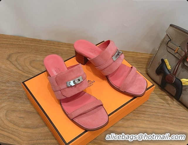 Buy Discount Hermes Ninon 50 Sandal in Suede H080720 Pink 2026