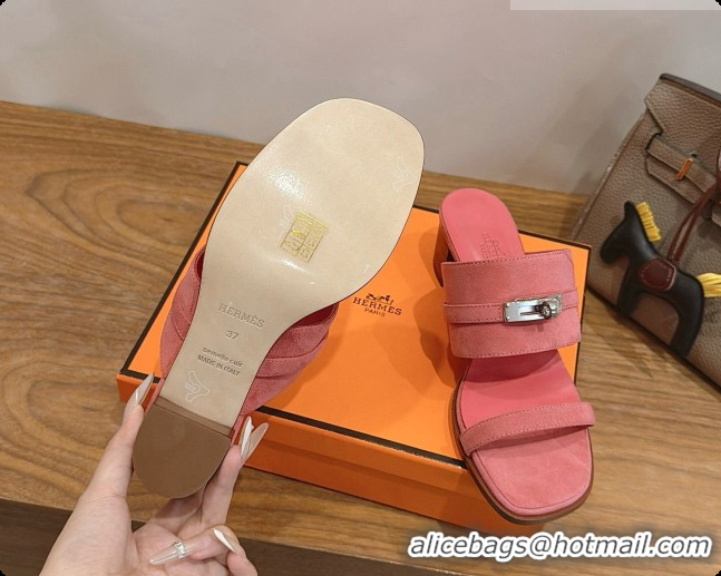 Buy Discount Hermes Ninon 50 Sandal in Suede H080720 Pink 2026