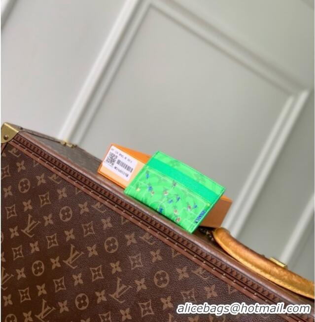 Discount Design Louis Vuitton Double Card Holder in Soccer Green Monogram Canvas M26802 2026