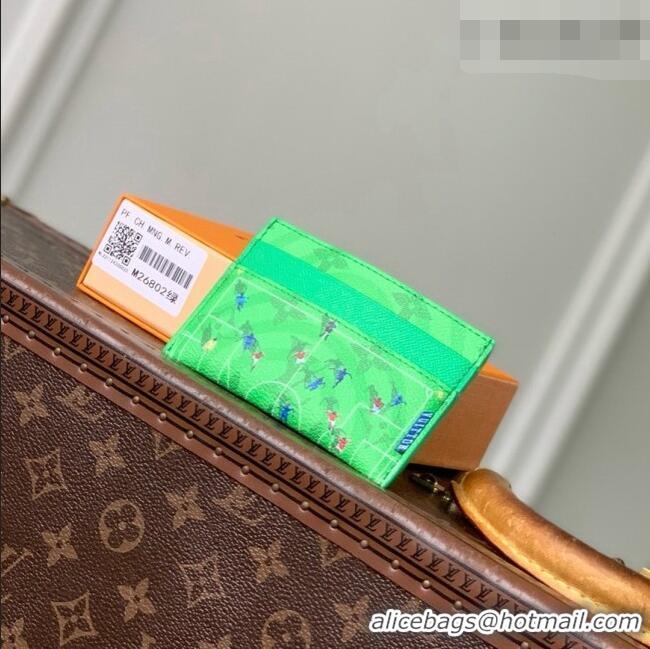 Discount Design Louis Vuitton Double Card Holder in Soccer Green Monogram Canvas M26802 2026