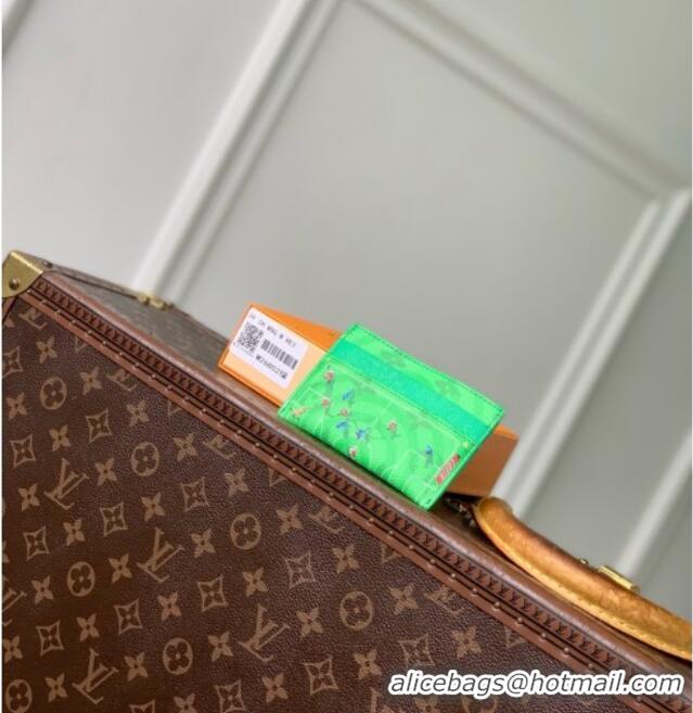 Discount Design Louis Vuitton Double Card Holder in Soccer Green Monogram Canvas M26802 2026