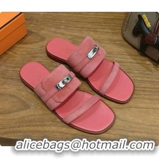 Low Cost Hermes Nina Sandal in Suede H080728 Pink 2026