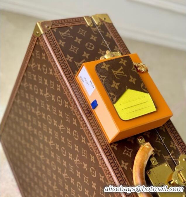 Top Quality Louis Vuitton Monogram Porto Cults Romy Card Case M27771 Yellow 2026