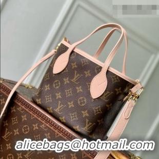 Promotional Louis Vuitton Neverfull Inside Out BB Bag in Monogram Canvas & Cowhide Leather M28236 Limestone Pink 2026