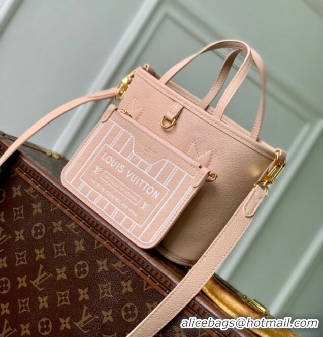 Promotional Louis Vuitton Neverfull Inside Out BB Bag in Monogram Canvas & Cowhide Leather M28236 Limestone Pink 2026