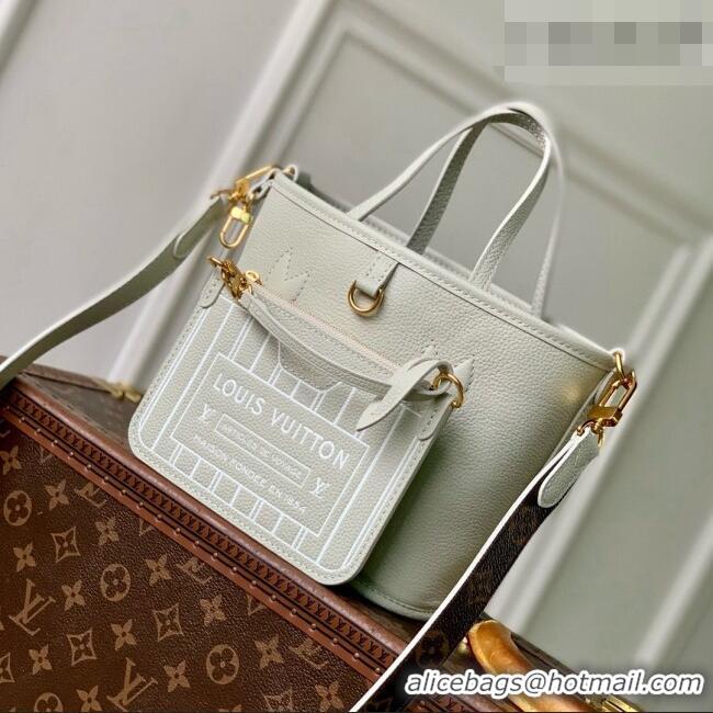Top Design Louis Vuitton Neverfull Inside Out BB Bag in Monogram Canvas & Cowhide Leather M28236 Celadon Green 2026