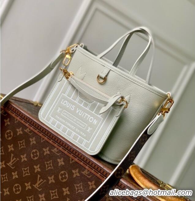 Top Design Louis Vuitton Neverfull Inside Out BB Bag in Monogram Canvas & Cowhide Leather M28236 Celadon Green 2026