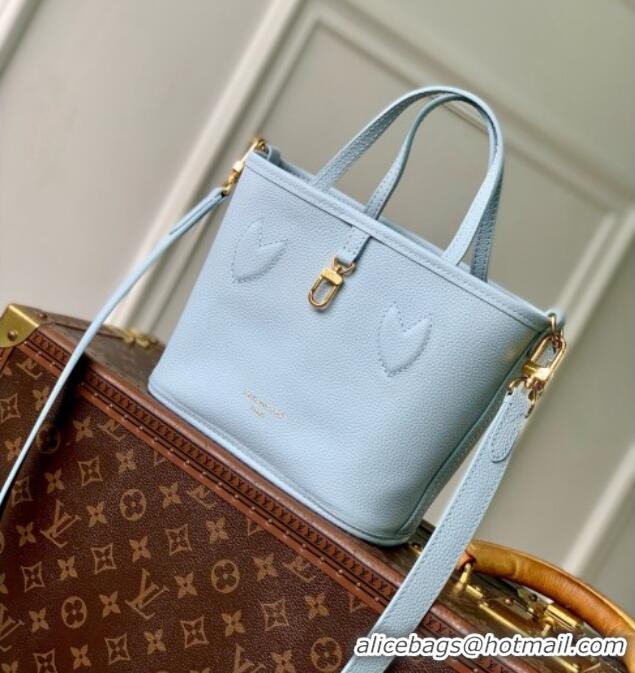 Best Quality Louis Vuitton Neverfull Inside Out BB Bag in Monogram Canvas & Cowhide Leather M28336 Sky Blue 2026