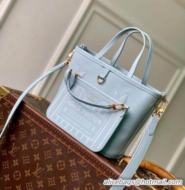 Best Quality Louis Vuitton Neverfull Inside Out BB Bag in Monogram Canvas & Cowhide Leather M28336 Sky Blue 2026