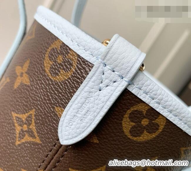 Best Quality Louis Vuitton Neverfull Inside Out BB Bag in Monogram Canvas & Cowhide Leather M28336 Sky Blue 2026