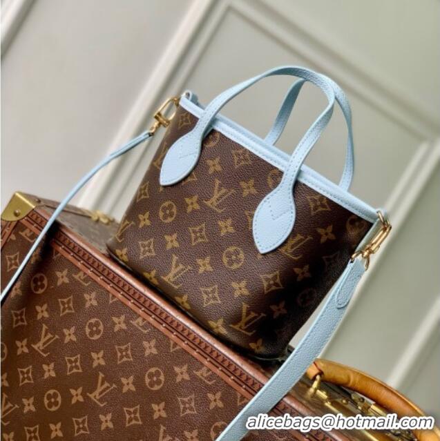 Best Quality Louis Vuitton Neverfull Inside Out BB Bag in Monogram Canvas & Cowhide Leather M28336 Sky Blue 2026