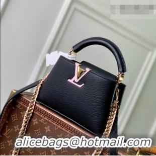 Super Quality Louis Vuitton Capucines Mini Bag in Black Taurillon Leather M29439 2026