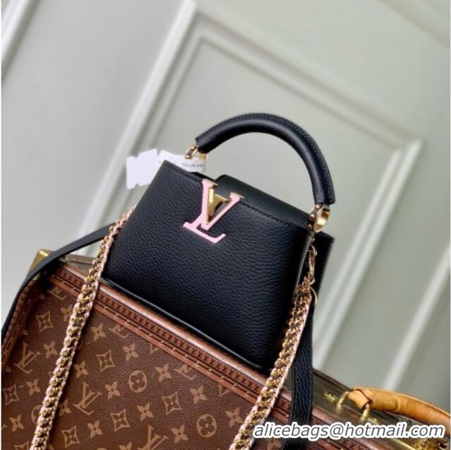 Super Quality Louis Vuitton Capucines Mini Bag in Black Taurillon Leather M29439 2026