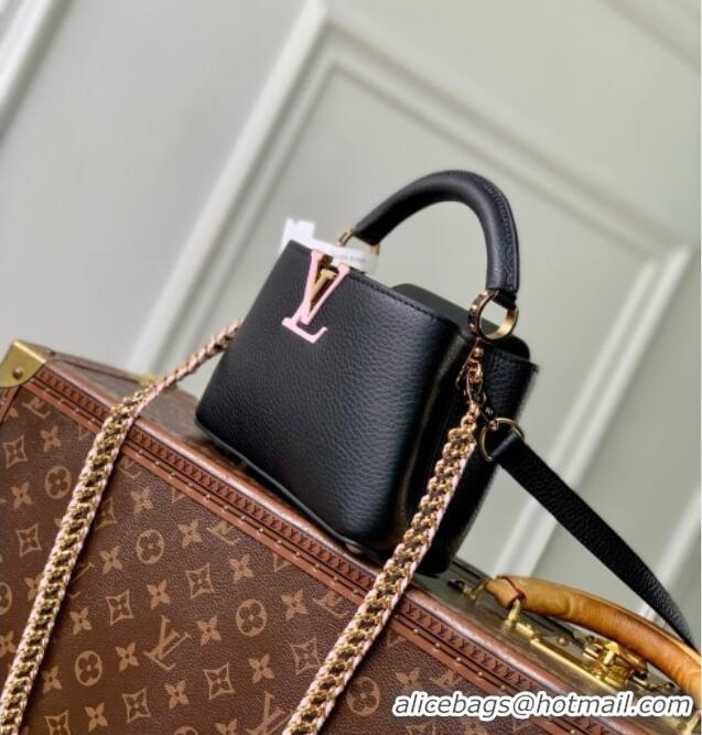 Super Quality Louis Vuitton Capucines Mini Bag in Black Taurillon Leather M29439 2026