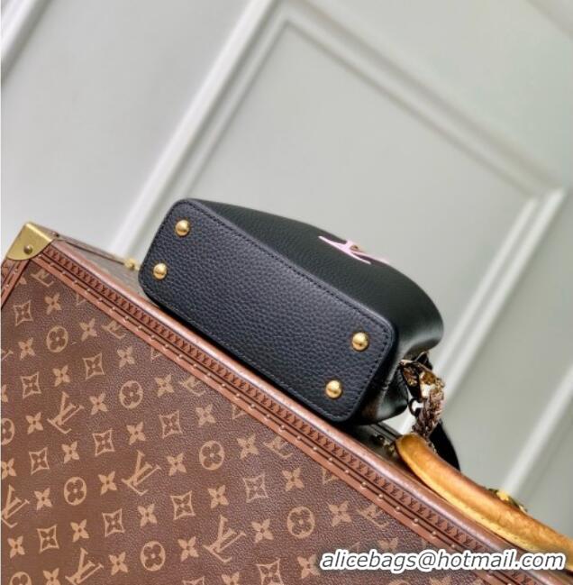 Super Quality Louis Vuitton Capucines Mini Bag in Black Taurillon Leather M29439 2026