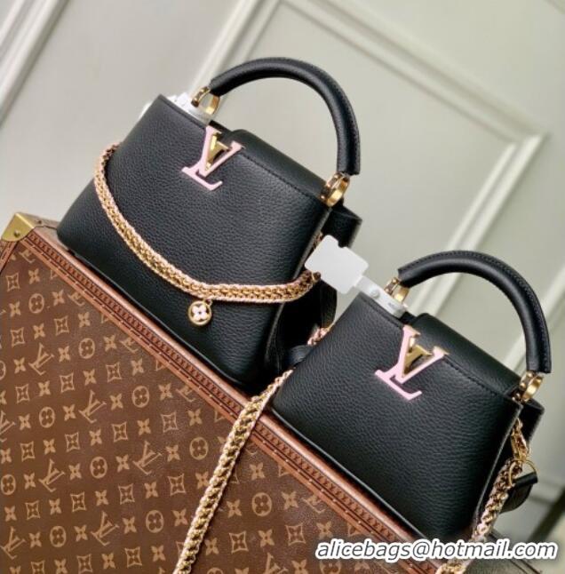 Super Quality Louis Vuitton Capucines Mini Bag in Black Taurillon Leather M29439 2026