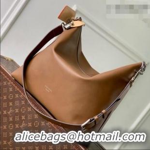 Top Design Louis Vuitton Vagabond Hobo Bag in Black Caramel Calfskin Leather M28392 2026