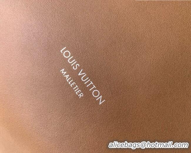 Top Design Louis Vuitton Vagabond Hobo Bag in Black Caramel Calfskin Leather M28392 2026