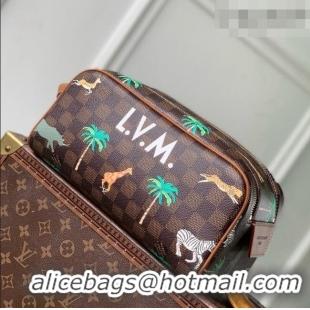 Discount Louis Vuitton LV x The Darjeeling Limited Dopp Kit Toiletry bag in Brown Damier Ebene Heritage Canvas N40889 20