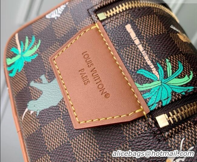 Discount Louis Vuitton LV x The Darjeeling Limited Dopp Kit Toiletry bag in Brown Damier Ebene Heritage Canvas N40889 20