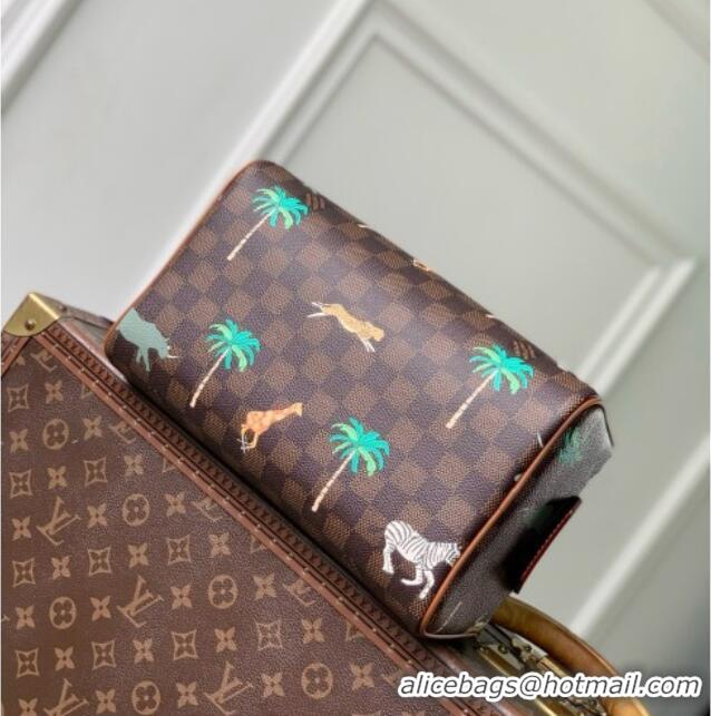 Discount Louis Vuitton LV x The Darjeeling Limited Dopp Kit Toiletry bag in Brown Damier Ebene Heritage Canvas N40889 20