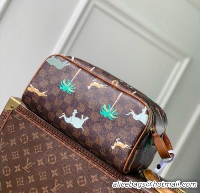 Discount Louis Vuitton LV x The Darjeeling Limited Dopp Kit Toiletry bag in Brown Damier Ebene Heritage Canvas N40889 20