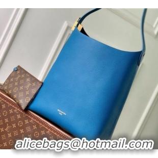 Best Price Louis Vuitton Low Key Hobo MM Bag in Blue Calfskin M24856 Blue 2026