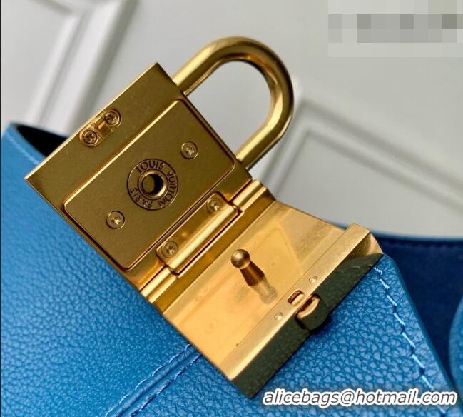 Best Price Louis Vuitton Low Key Hobo MM Bag in Blue Calfskin M24856 Blue 2026