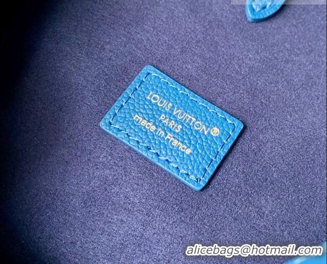 Best Price Louis Vuitton Low Key Hobo MM Bag in Blue Calfskin M24856 Blue 2026