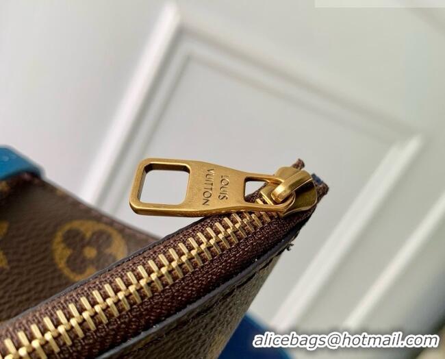 Best Price Louis Vuitton Low Key Hobo MM Bag in Blue Calfskin M24856 Blue 2026