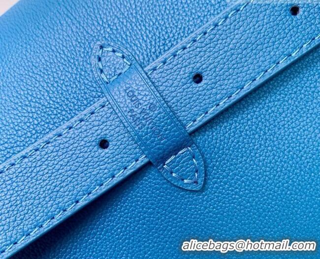 Best Price Louis Vuitton Low Key Hobo MM Bag in Blue Calfskin M24856 Blue 2026