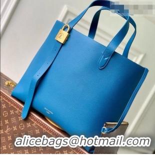Famous Brand Louis Vuitton Low Key Cabas MM Bag in Blue Calfskin M25341 Blue 2026