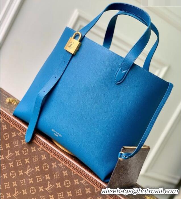 Famous Brand Louis Vuitton Low Key Cabas MM Bag in Blue Calfskin M25341 Blue 2026