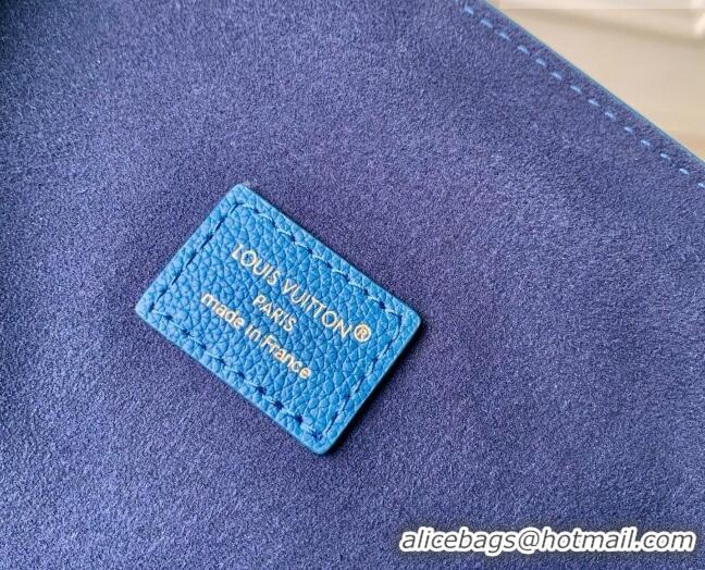 Famous Brand Louis Vuitton Low Key Cabas MM Bag in Blue Calfskin M25341 Blue 2026